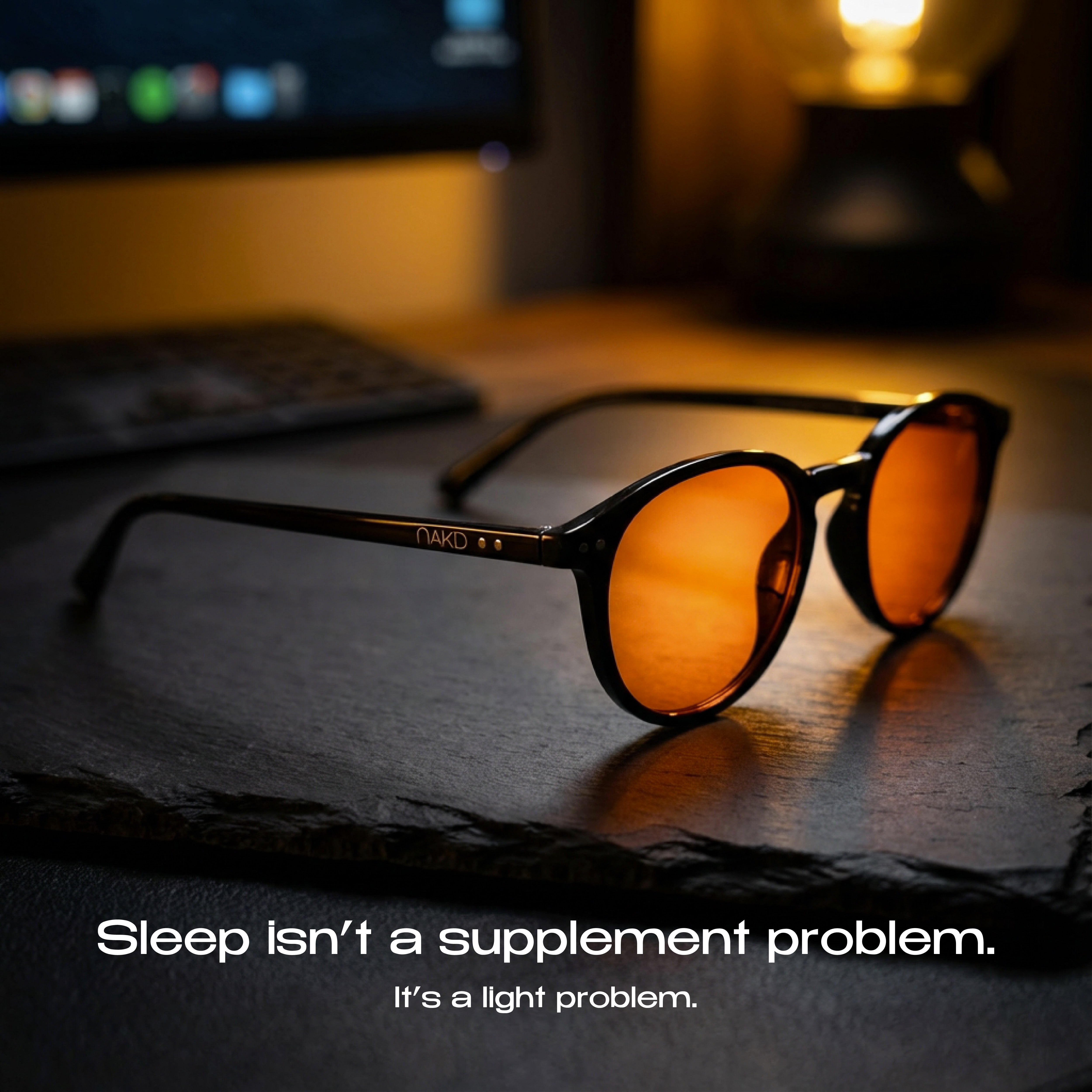 NAKD Night — Sleep Blue Light Glasses (Blocks Blue + Green Light)